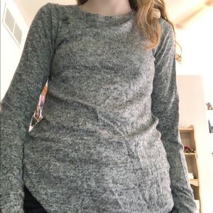 Justice Grey Long Sleeve Top Soft Strechy Size L
